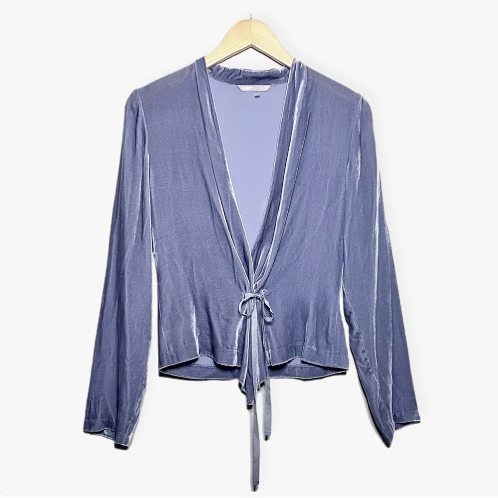 Wrap Crushed Velvet Wrap Top